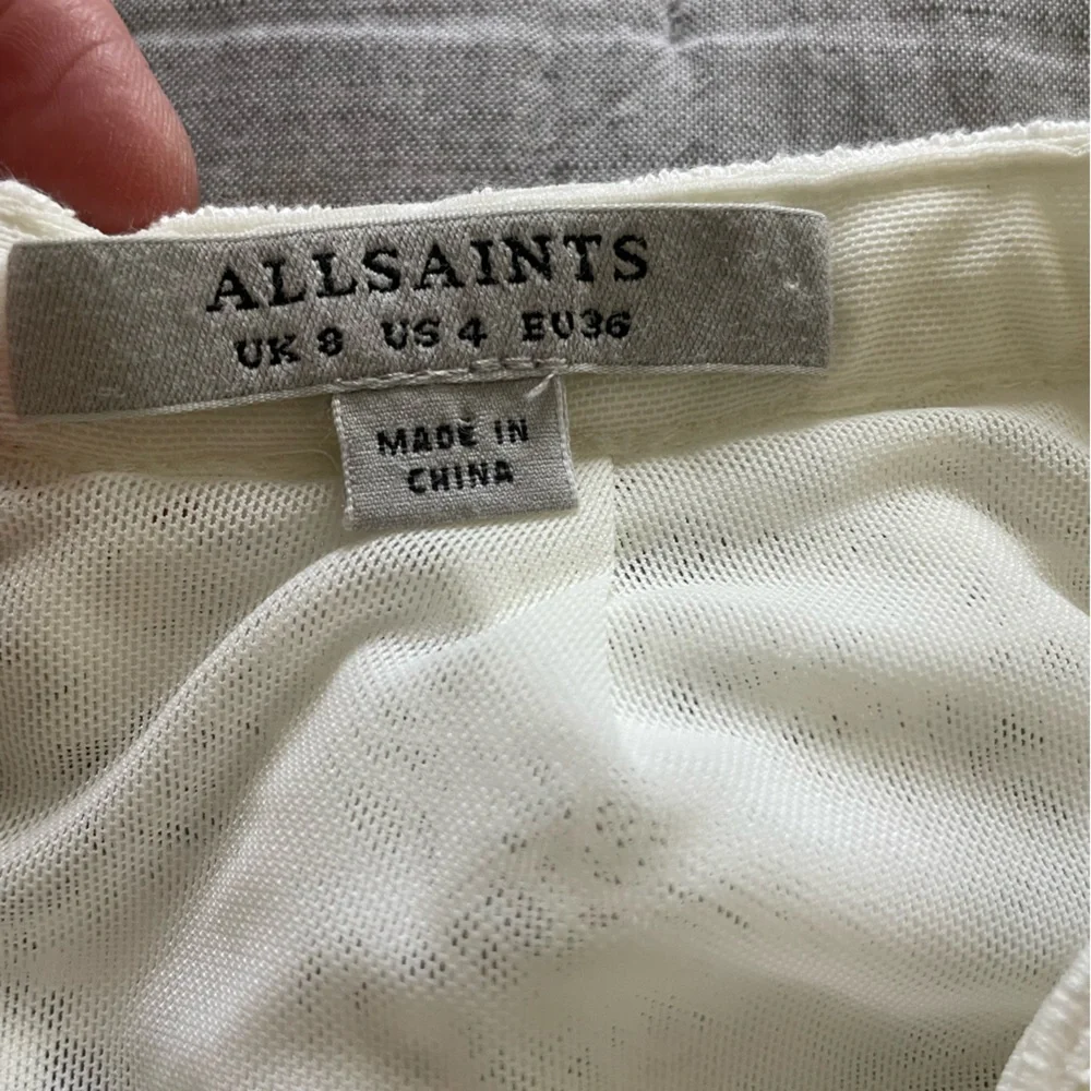 All Saints White Lace A-Line Midi Skirt - Picture 6 of 9